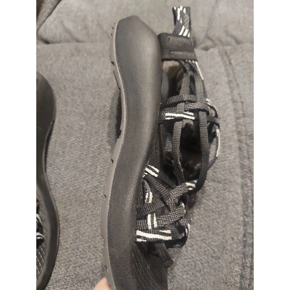 Chaco Sandals ZX3 Classic Scatter Black/White Arch Support Women‎ Sz W8 Strappy